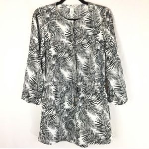 White House black market Palm Print Romper